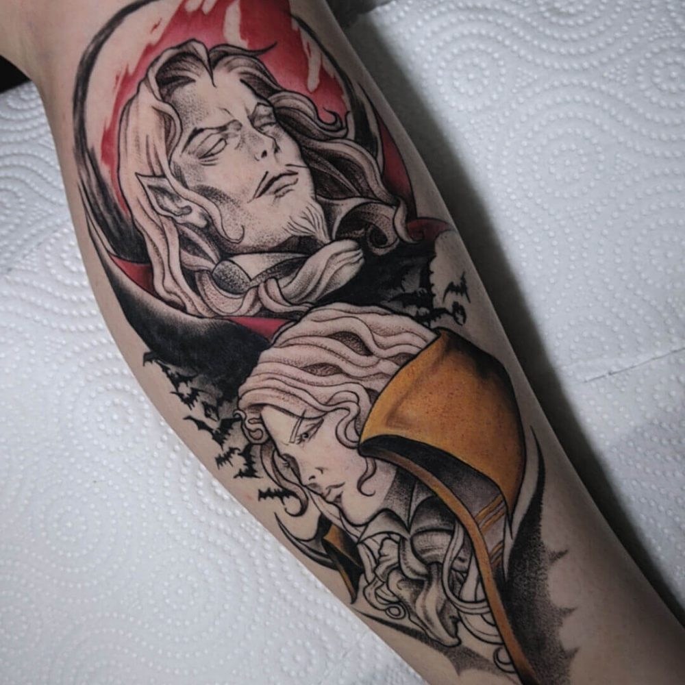 PlagueInk_RaphaPrieto_Blackwork_Neotrad_Castlevania